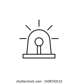 Siren, firefighter icon. Element of firefighter icon. Thin line icon for website design and development, app development