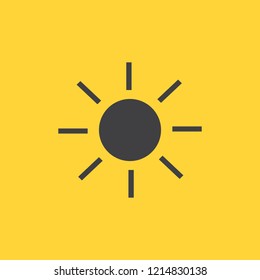 siren flash icon, vector illustration isolated on yellow background.