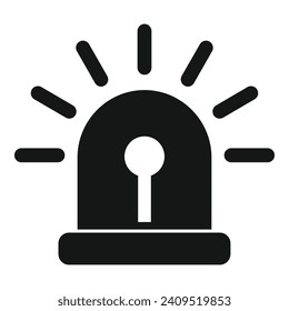 Siren flasher sos icon simple vector. Safety disaster. Help dial