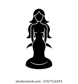 Siren Flat Icon Style silhouette vector art Illustration