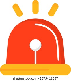 Siren Flat Style Icon Design
