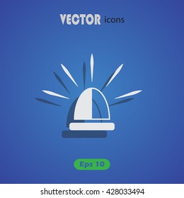 Siren flat vector icon