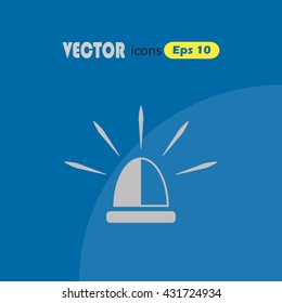 Siren flat vector icon