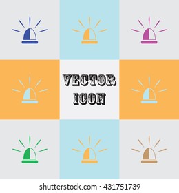 Siren flat vector icon