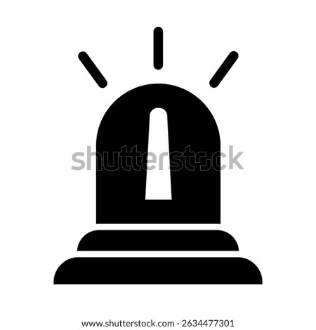 Siren Glyph Icon Design For Personal And Commercial Use