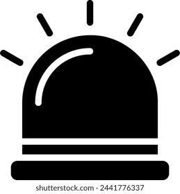 Siren glyph icon illustration vector