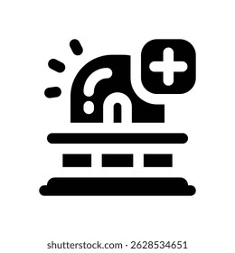 siren glyph icon. Strong and solid vector icon for websites, mobile interfaces, presentations, and visual branding. High quality and easy to edit.