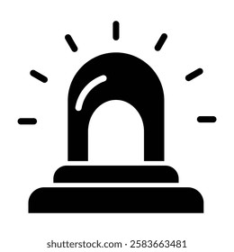 Siren Glyph Icon Vector Design