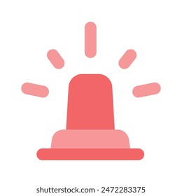 Siren having medical sign concept of medical emergency vector, easy to use