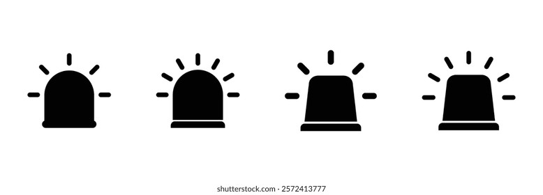 Siren icon. Alarm siren icon. Emergency siren icon. Siren ambulance or police icon. Alarm symbol in trendy flat style. Alarm symbol for your web site design, logo, app, UI.