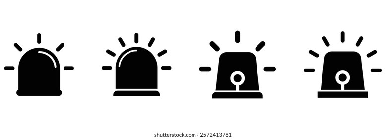 Siren icon. Alarm siren icon. Emergency siren icon. Siren ambulance or police icon. Alarm symbol in trendy flat style. Alarm symbol for your web site design, logo, app, UI.