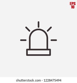 Siren icon, alarm sign