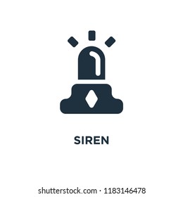 Siren icon. Black filled vector illustration. Siren symbol on white background. Can be used in web and mobile.