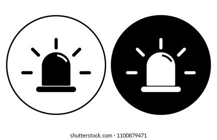Siren icon in circle