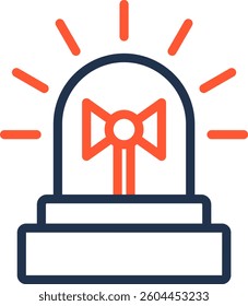 Siren Icon Color Line Vector Illustration