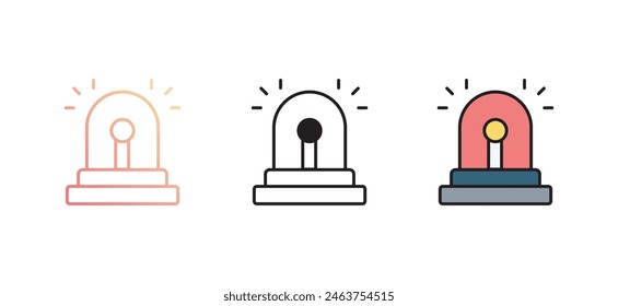 Siren icon design with white background stock illustration