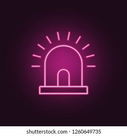 siren icon. Elements of Manufacturing in neon style icons. Simple icon for websites, web design, mobile app, info graphics