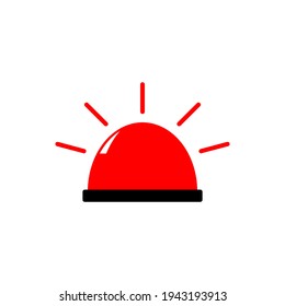 siren icon. emergency and ambulance symbol isolated on white background for website, banner, mobile app and graphic design elements. vector illustration 