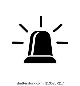 Siren icon. emergency and ambulance symbol isolated on white background for website, banner, mobile app and graphic design elements