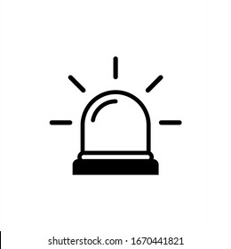 Siren Icon. Emergency Light Icon Vector Illustration
