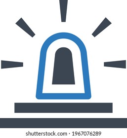 Siren icon, emergency light icon vector illustration  