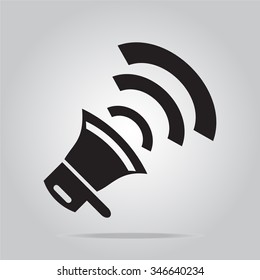 Siren icon, emergency sign illustration