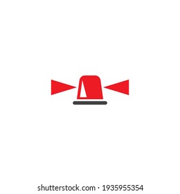 Sirene-Symbol-flacher Design-Vektorgrafik