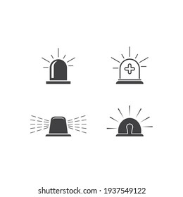 Siren icon flat design vector