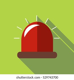 Siren icon. Flat illustration of siren vector icon for web