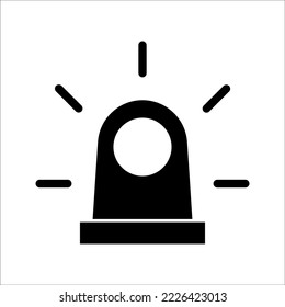 siren icon. flat style emergency and ambulance symbols isolated on white background for website, banner, mobile app and graphic design elements, eps 10.