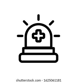 Siren Icon, Healthcare  Icons Line Design