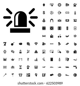 Siren icon illustration isolated vector sign symbol. casino icons vector set. on white background