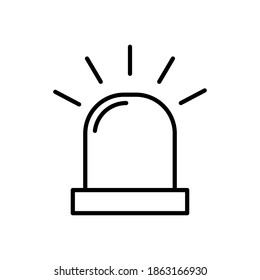 siren icon line style vector for your design