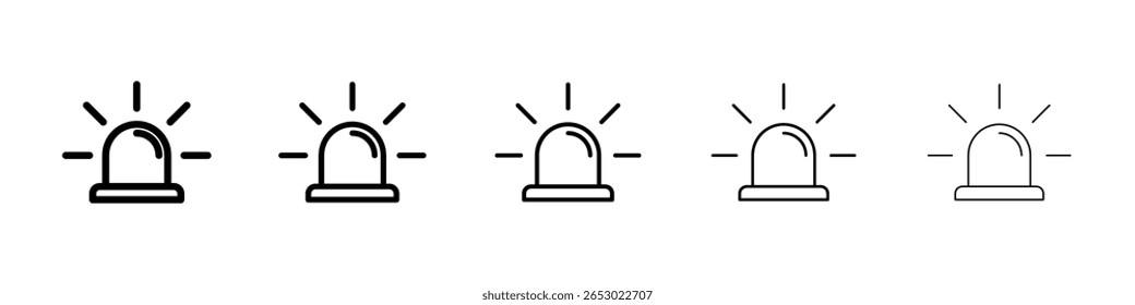 Siren icon or logo illustration outline black style