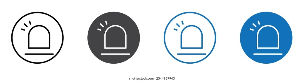 Icono de sirena Logotipo Iniciar sesión de contorno de línea delgada