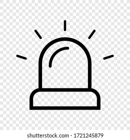 Siren icon on transparent grid