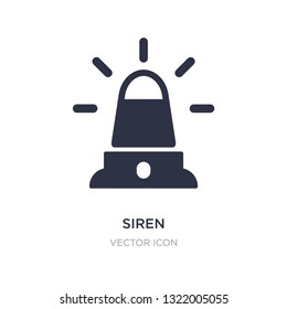 siren icon on white background. Simple element illustration from Alert concept. siren sign icon symbol design.