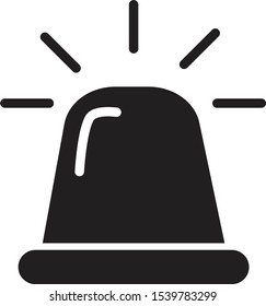 siren icon on white background. flat style. flasher icon for your web site design, logo, app, UI. ambulance symbol. police sign. alarm symbol.
