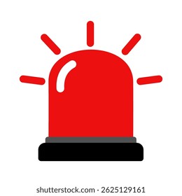 Siren icon on white background.