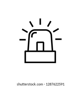 Siren Icon Outline Vector
