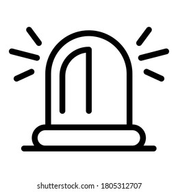 Siren icon. Outline siren vector icon for web design isolated on white background