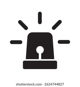 Siren icon, siren pictogram, fire siren icon.