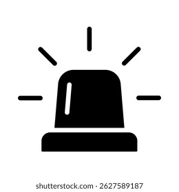 Siren icon, siren pictogram, fire siren icon.
