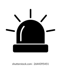 Siren icon, siren pictogram, fire siren icon.