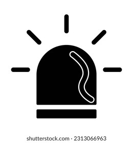 siren icon, police vector, alarm illustration