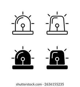 Siren icon set. Siren icon. Alarm icon. Alert icon.