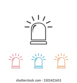 Siren icon set symbol. Vector