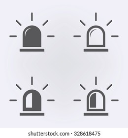 Siren icon set . Vector illustration