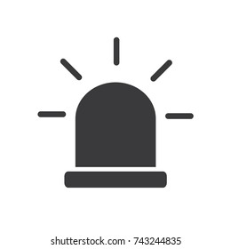 Siren icon in simple design on white background,vector illustration.