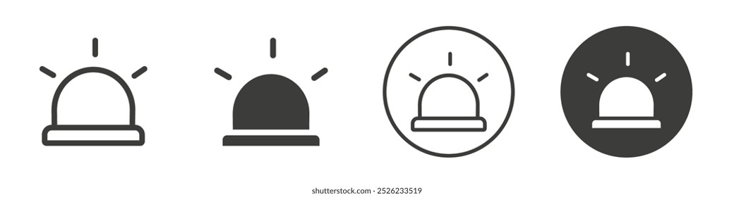 Siren icon Simple outline vector logo